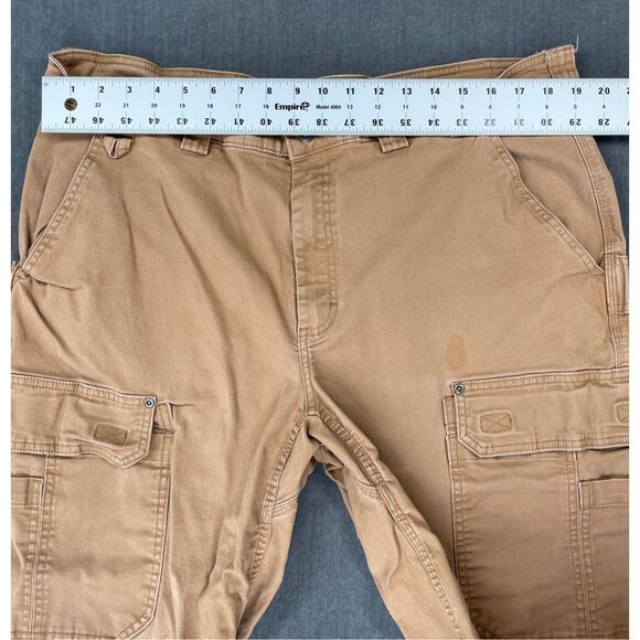 Duluth Flex Fire Hose Cargo Pants Mens 42x32 Brown Workwear Utility Pockets - Picture 5 of 11